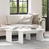 Dohányzóasztal Fehér 100 x 69 x 35.5 cm Tömör fenyőfa