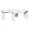 Dohányzóasztal Fehér 100 x 69 x 35.5 cm Tömör fenyőfa