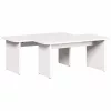 Dohányzóasztal Fehér 100 x 69 x 35.5 cm Tömör fenyőfa
