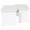 Dohányzóasztal Fehér 100 x 69 x 35.5 cm Tömör fenyőfa