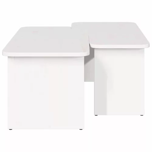 Dohányzóasztal Fehér 100 x 69 x 35.5 cm Tömör fenyőfa