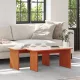 Dohányzóasztal Viaszbarna 100 x 69 x 35.5 cm Tömör fenyőfa