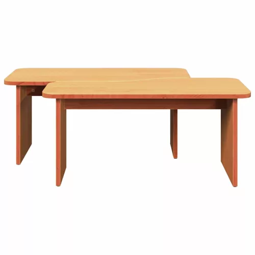 Dohányzóasztal Viaszbarna 100 x 69 x 35.5 cm Tömör fenyőfa