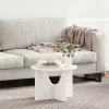 Dohányzóasztal Fehér 50 x 50 x 35 cm Tömör fenyőfa
