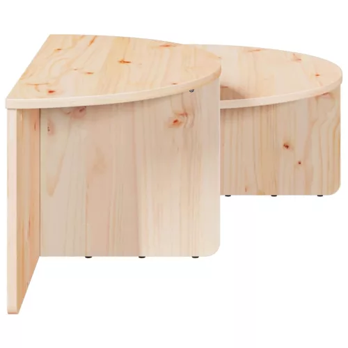 Dohányzóasztal 2 pcs Természetes 79 x 39.5 x 40 cm