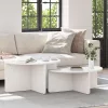 Dohányzóasztal 2 pcs Fehér 79 x 39.5 x 40 cm Tömör fenyőfa