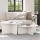 Dohányzóasztal 2 pcs Fehér 79 x 39.5 x 40 cm Tömör fenyőfa