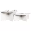 Dohányzóasztal 2 pcs Fehér 79 x 39.5 x 40 cm Tömör fenyőfa