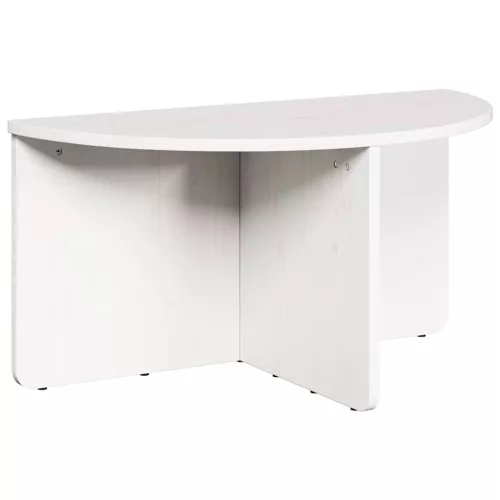 Dohányzóasztal 2 pcs Fehér 79 x 39.5 x 40 cm Tömör fenyőfa