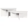 Dohányzóasztal 2 pcs Fehér 79 x 39.5 x 40 cm Tömör fenyőfa