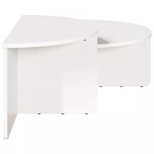 Dohányzóasztal 2 pcs Fehér 79 x 39.5 x 40 cm Tömör fenyőfa