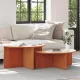 Dohányzóasztal 2 pcs Viaszbarna 79 x 39.5 x 40 cm Tömör fenyőfa