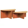 Dohányzóasztal 2 pcs Viaszbarna 79 x 39.5 x 40 cm Tömör fenyőfa