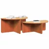 Dohányzóasztal 2 pcs Viaszbarna 79 x 39.5 x 40 cm Tömör fenyőfa