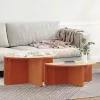 Dohányzóasztal 2 pcs Viaszbarna 79 x 39.5 x 40 cm Tömör fenyőfa