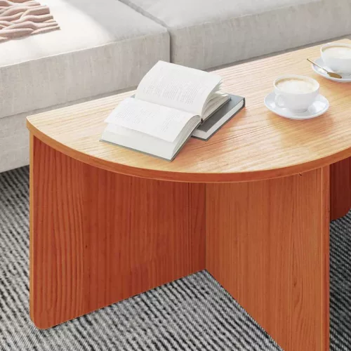 Dohányzóasztal 2 pcs Viaszbarna 79 x 39.5 x 40 cm Tömör fenyőfa