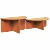 Dohányzóasztal 2 pcs Viaszbarna 79 x 39.5 x 40 cm Tömör fenyőfa