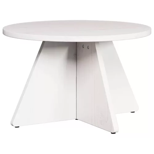 Dohányzóasztal 3 pcs Fehér 49 x 49 x 30 cm Tömör fenyőfa