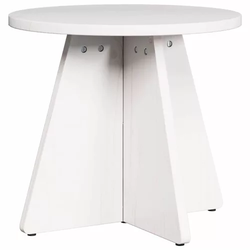 Dohányzóasztal 3 pcs Fehér 49 x 49 x 30 cm Tömör fenyőfa