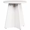 Dohányzóasztal 3 pcs Fehér 49 x 49 x 30 cm Tömör fenyőfa