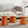 Dohányzóasztal 3 pcs Viaszbarna 49 x 49 x 30 cm Tömör fenyőfa