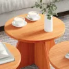 Dohányzóasztal 3 pcs Viaszbarna 49 x 49 x 30 cm Tömör fenyőfa