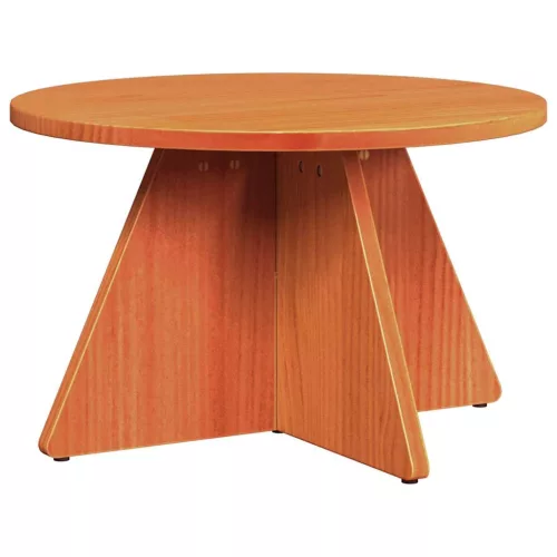 Dohányzóasztal 3 pcs Viaszbarna 49 x 49 x 30 cm Tömör fenyőfa