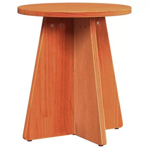 Dohányzóasztal 3 pcs Viaszbarna 49 x 49 x 30 cm Tömör fenyőfa