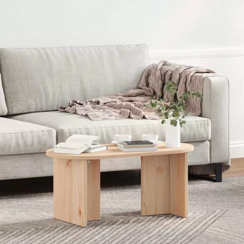 Dohányzóasztal Természetes 80 x 39.5 x 35 cm Tömör fenyőfa