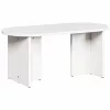 Dohányzóasztal Fehér 80 x 39.5 x 35 cm Tömör fenyőfa