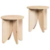 Dohányzóasztal 2 pcs Természetes 41.5 x 41.5 x 44 cm