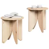 Dohányzóasztal 2 pcs Természetes 41.5 x 41.5 x 44 cm