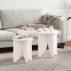 Dohányzóasztal 2 pcs Fehér 41.5 x 41.5 x 44 cm Tömör fenyőfa