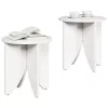 Dohányzóasztal 2 pcs Fehér 41.5 x 41.5 x 44 cm Tömör fenyőfa