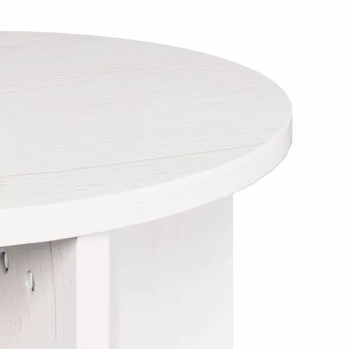 Dohányzóasztal 2 pcs Fehér 41.5 x 41.5 x 44 cm Tömör fenyőfa