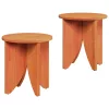 Dohányzóasztal 2 pcs Viaszbarna 41.5 x 41.5 x 44 cm