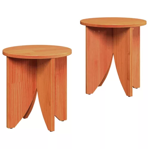 Dohányzóasztal 2 pcs Viaszbarna 41.5 x 41.5 x 44 cm