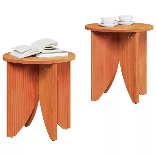 Dohányzóasztal 2 pcs Viaszbarna 41.5 x 41.5 x 44 cm