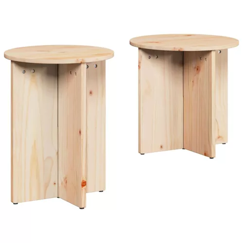 Dohányzóasztal 2 pcs Természetes 41.5 x 41.5 x 41 cm