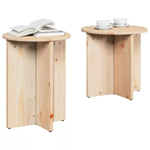 Dohányzóasztal 2 pcs Természetes 41.5 x 41.5 x 41 cm