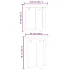 Dohányzóasztal 2 pcs Természetes 41.5 x 41.5 x 41 cm