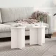 Dohányzóasztal 2 pcs Fehér 41.5 x 41.5 x 41 cm Tömör fenyőfa