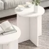Dohányzóasztal 2 pcs Fehér 41.5 x 41.5 x 41 cm Tömör fenyőfa