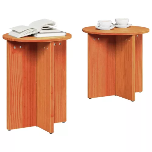 Dohányzóasztal 2 pcs Viaszbarna 41.5 x 41.5 x 41 cm