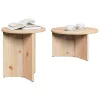 Dohányzóasztal 2 pcs Természetes 49 x 49 x 28 cm Tömör fenyőfa