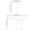 Dohányzóasztal 2 pcs Viaszbarna 49 x 49 x 28 cm Tömör fenyőfa
