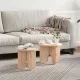 Dohányzóasztal 2 pcs Természetes 39.5 x 39.5 x 30 cm