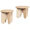 Dohányzóasztal 2 pcs Természetes 39.5 x 39.5 x 30 cm