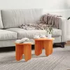 Dohányzóasztal 2 pcs Viaszbarna 39.5 x 39.5 x 30 cm