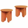 Dohányzóasztal 2 pcs Viaszbarna 39.5 x 39.5 x 30 cm